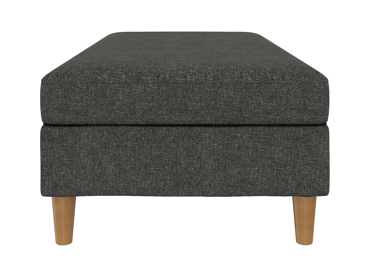 Lilly|Pouf avec rangement en tissu anthracite