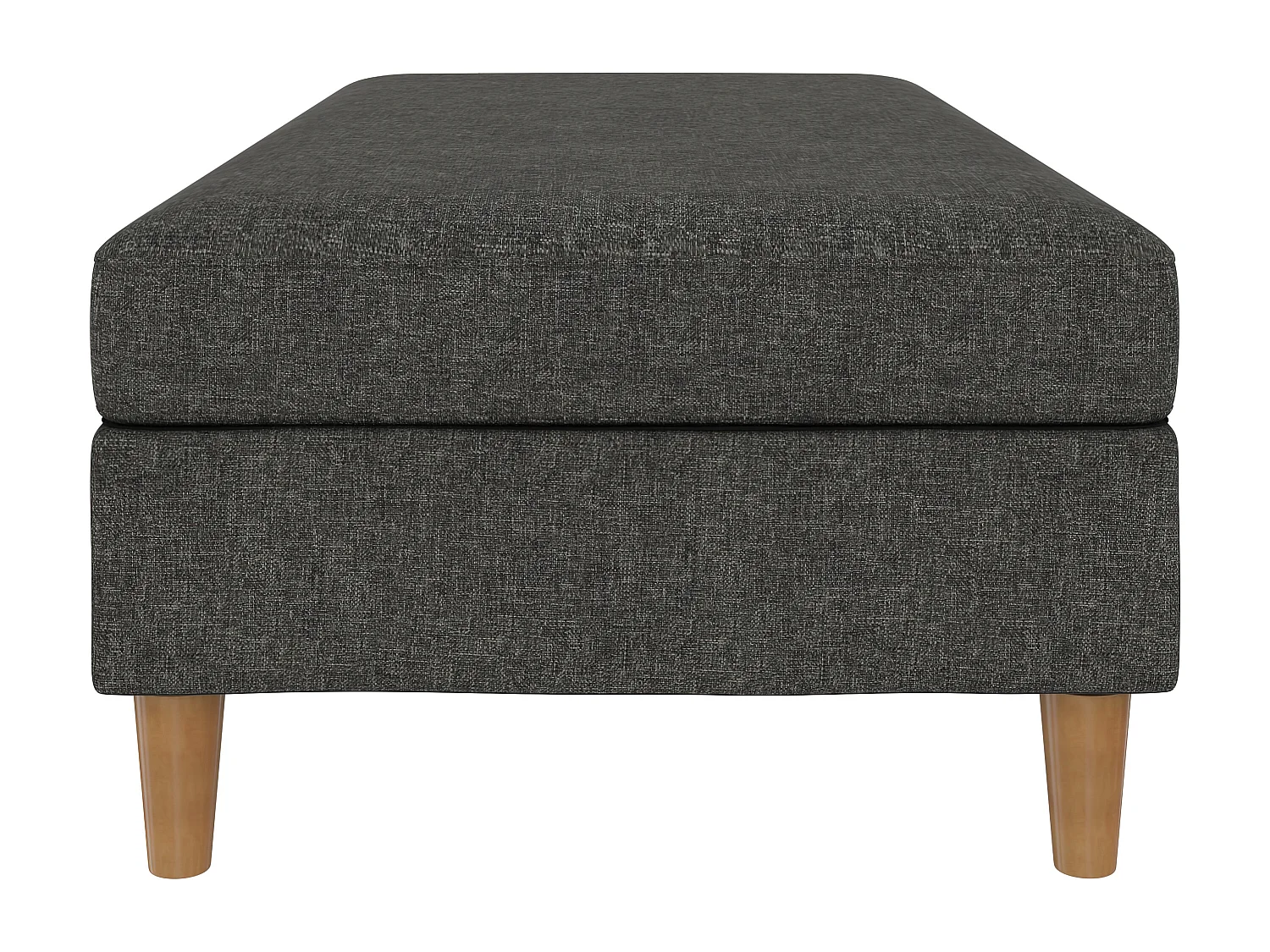 Lilly|Pouf avec rangement en tissu anthracite