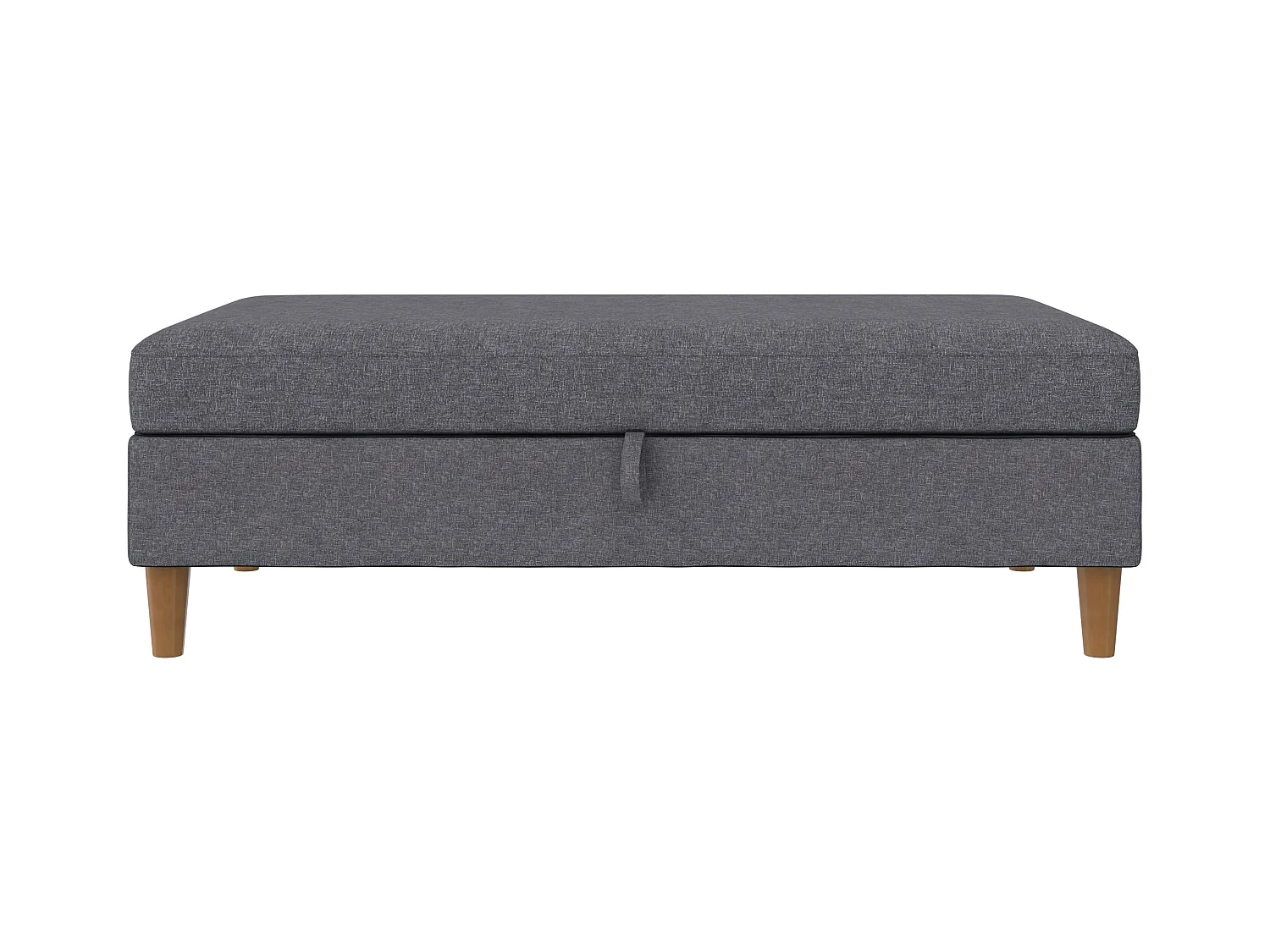 Lilly|Pouf avec rangement en tissu gris clair