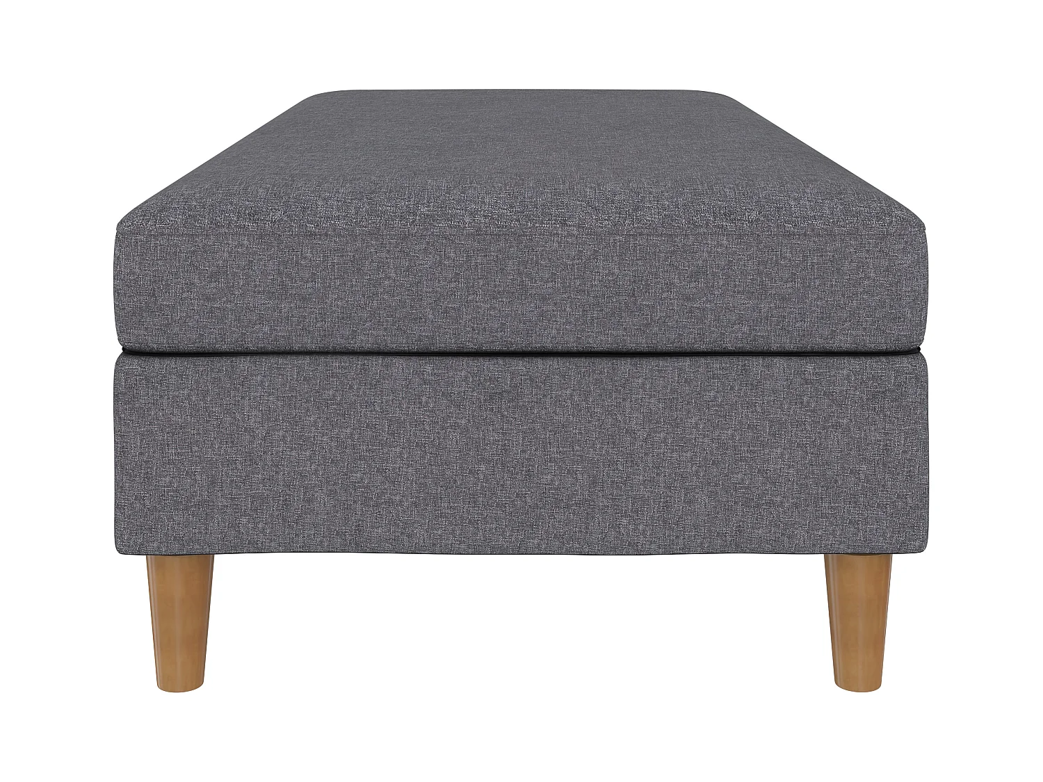 Lilly|Pouf avec rangement en tissu gris clair