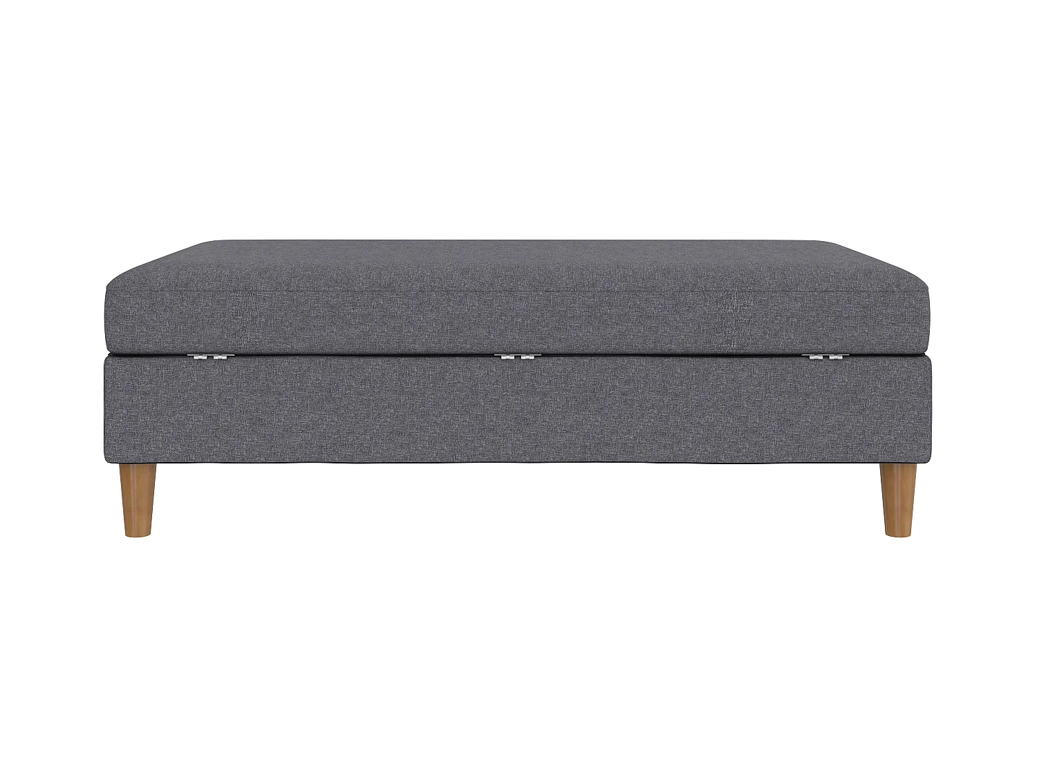 Lilly|Pouf avec rangement en tissu gris clair