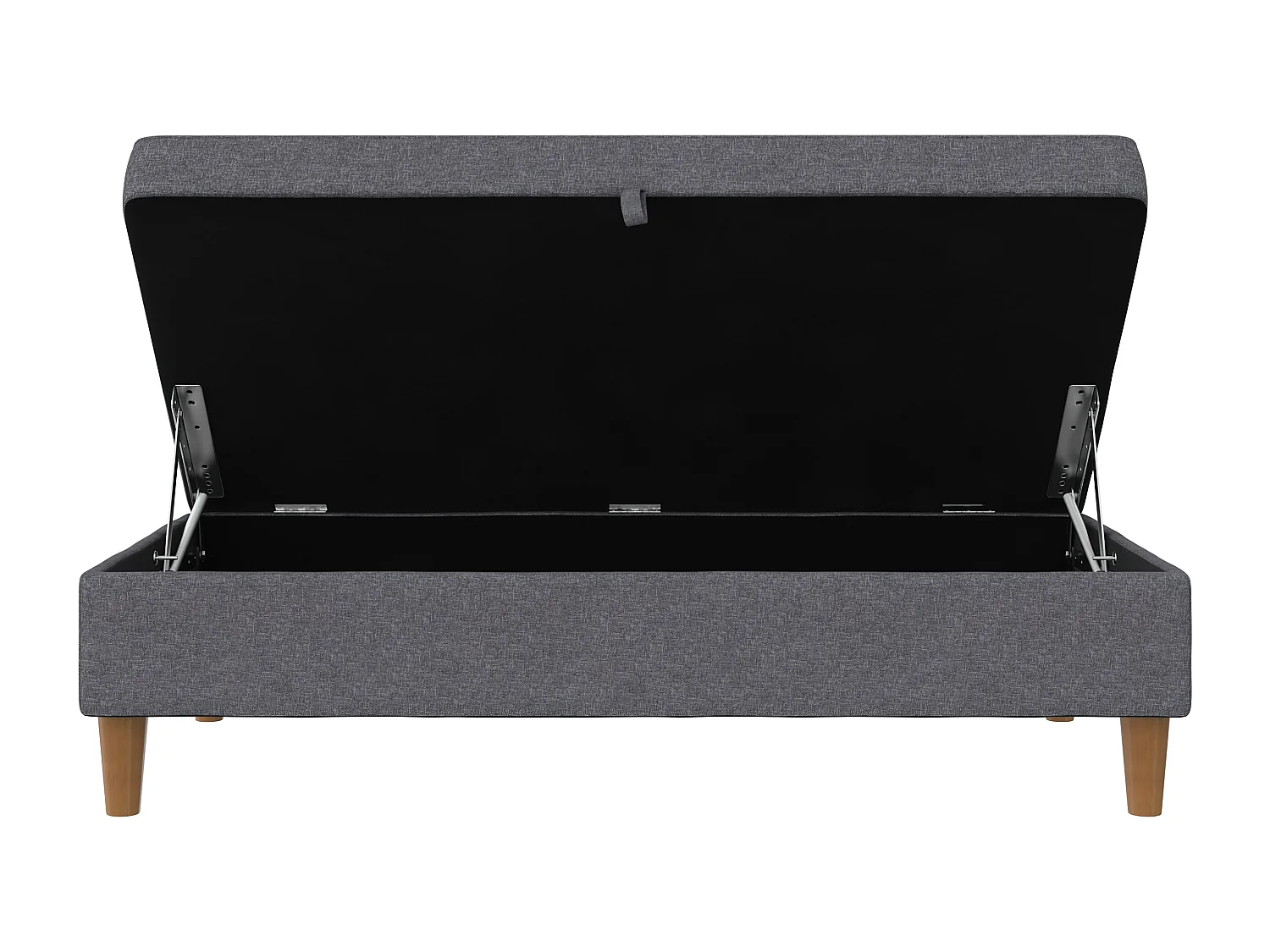 Lilly|Pouf avec rangement en tissu gris clair