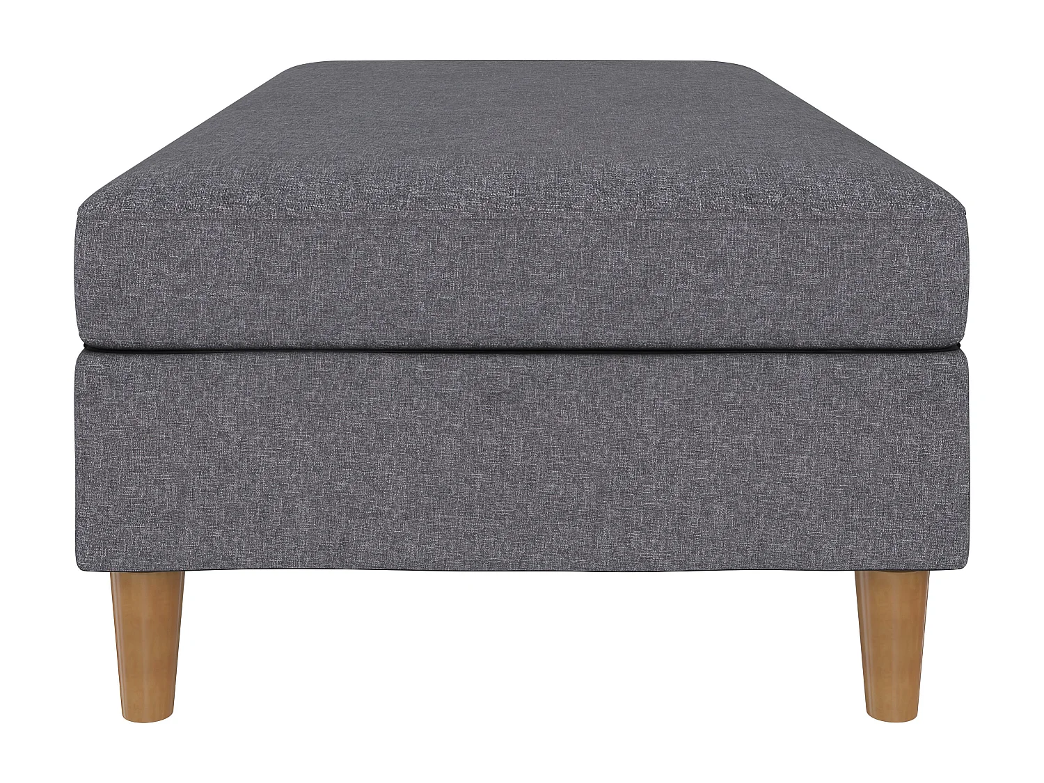 Lilly|Pouf avec rangement en tissu gris clair