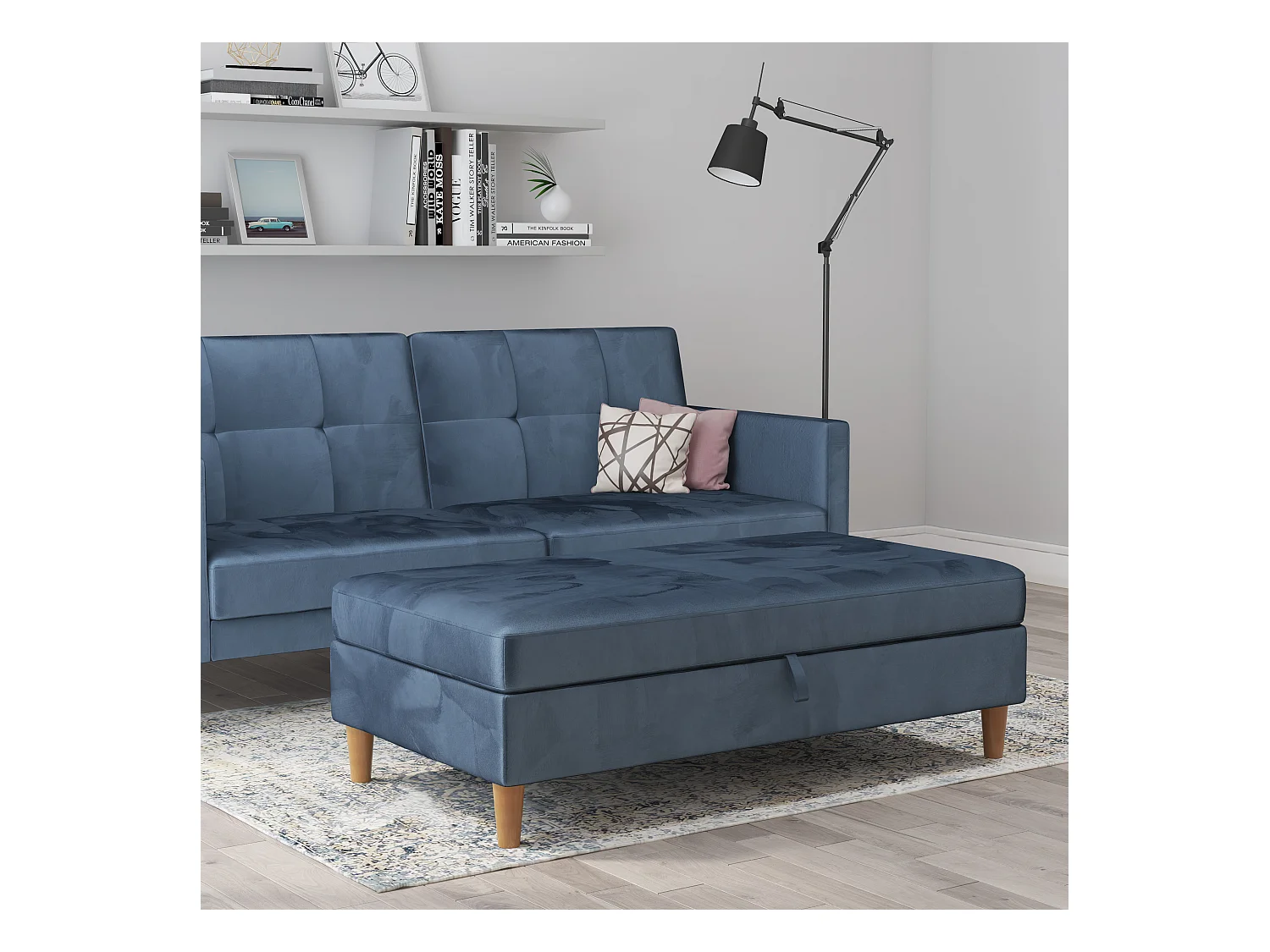 Pouf contenitore Lilly Blu