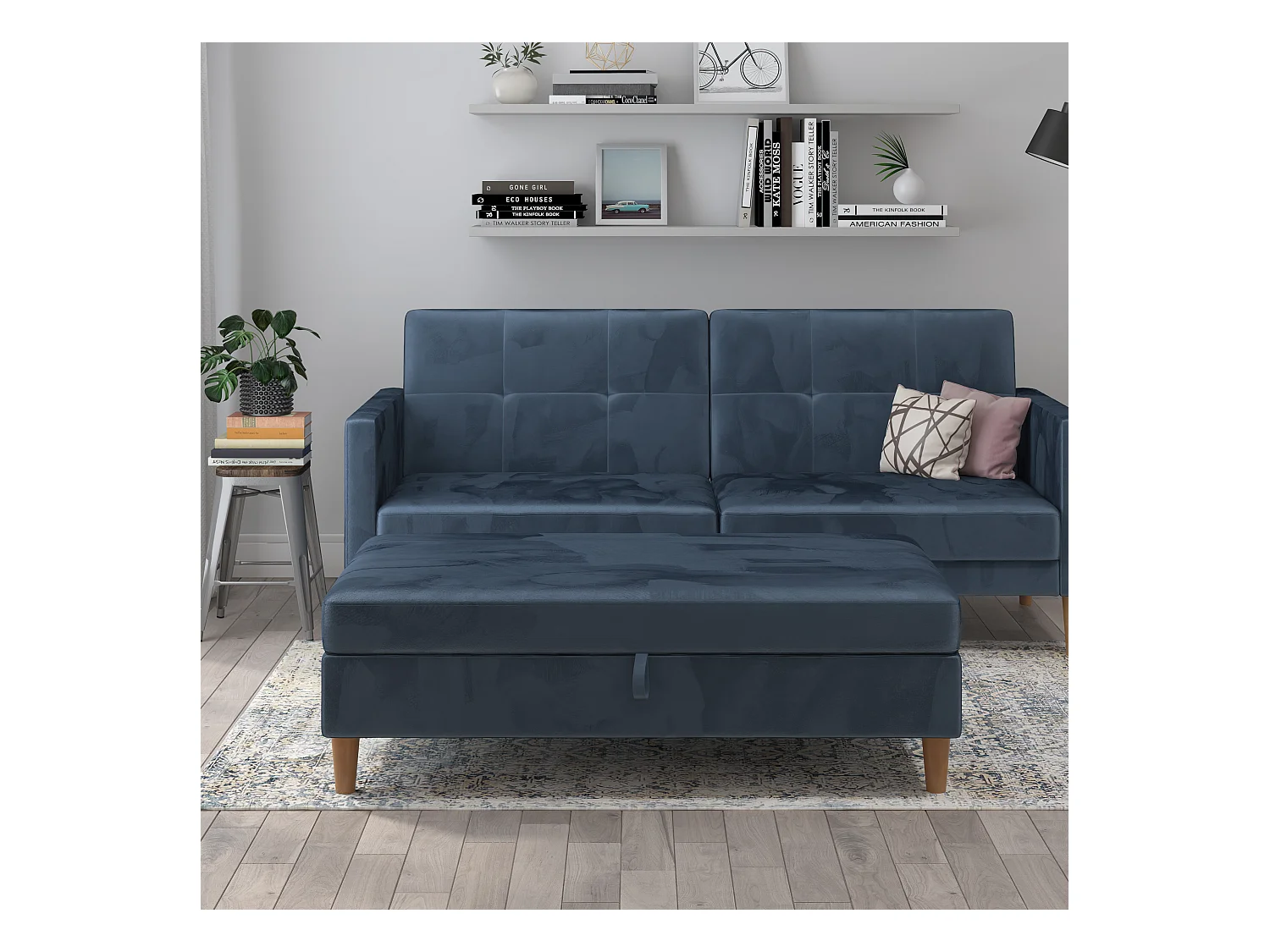 Pouf contenitore Lilly Blu