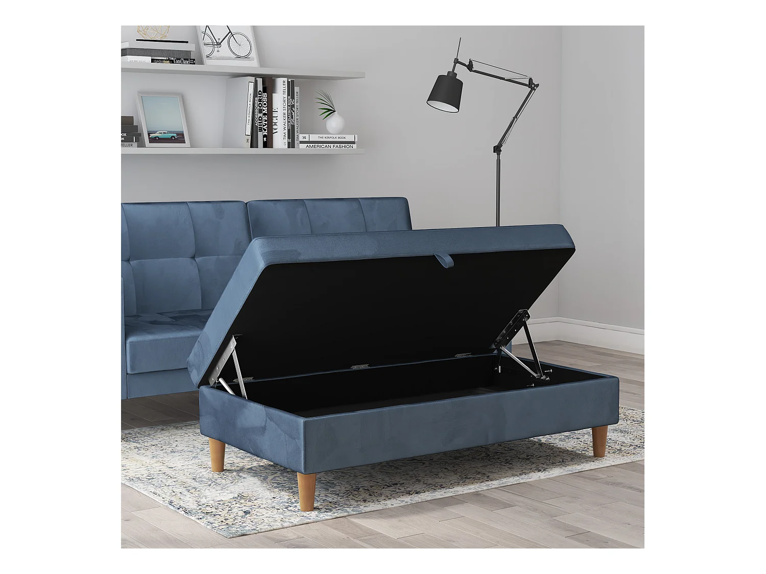 Pouf contenitore Lilly Blu