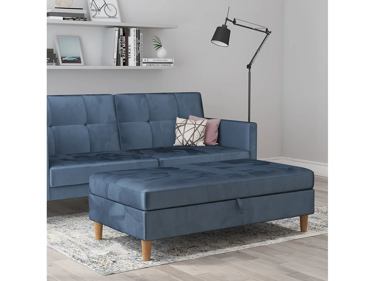 Lilly opbergpoef Blauw