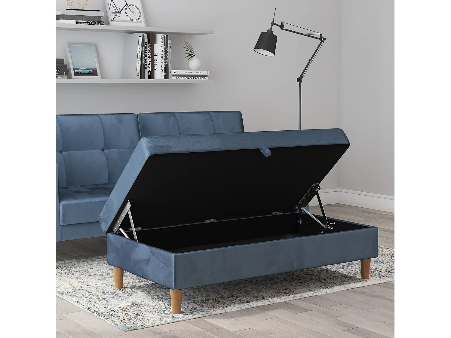 Lilly opbergpoef Blauw