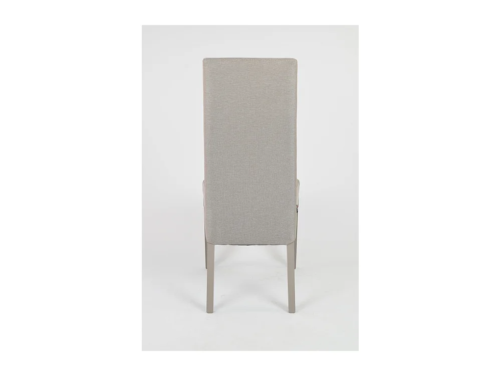 Tommychairs - Set 2 chaises CHIARA structure en hêtre, assise et dossier revêtus en tissu chamois