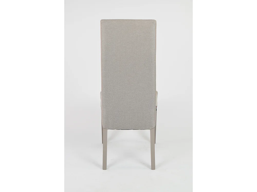 Tommychairs - Set 2 chaises CHIARA structure en hêtre, assise et dossier revêtus en tissu chamois