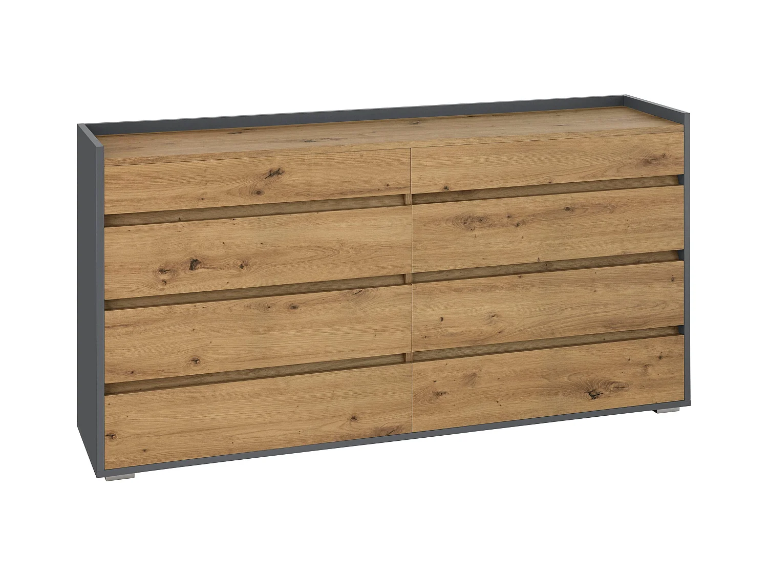 Commode Kosmo 8 Tiroirs ChêneAnthr