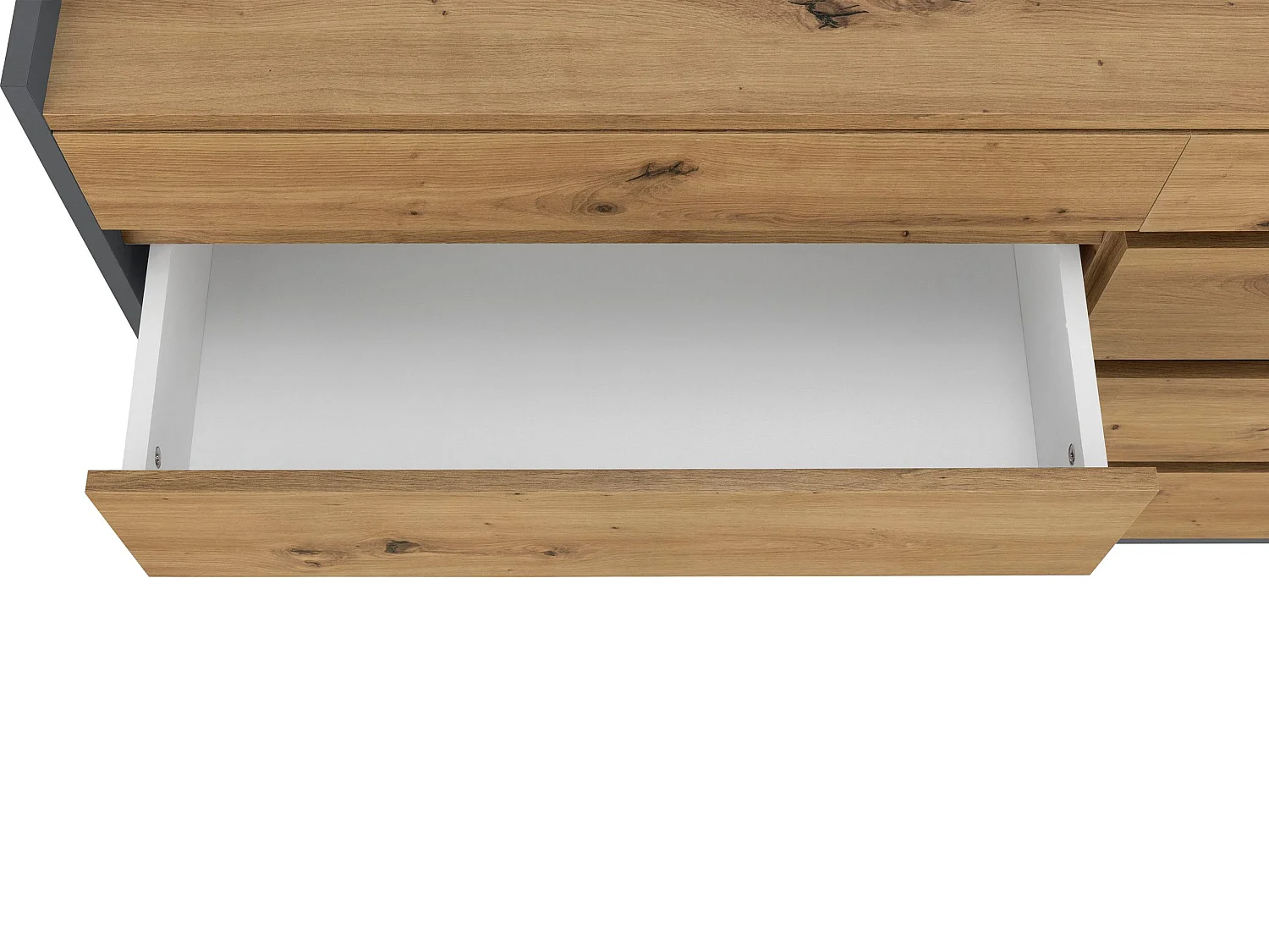 Kosmo | Chest with 8 Drawers in Oak Look Anthcite