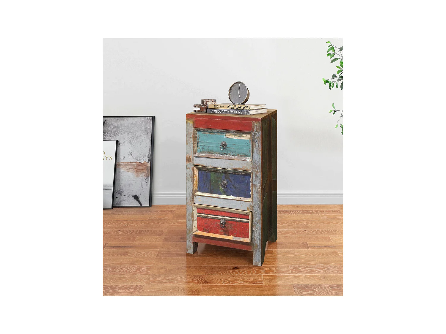 Montréal Comò 3 Cassetti Marrone