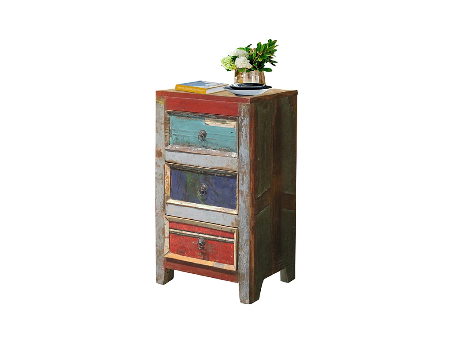 Montréal Comò 3 Cassetti Marrone