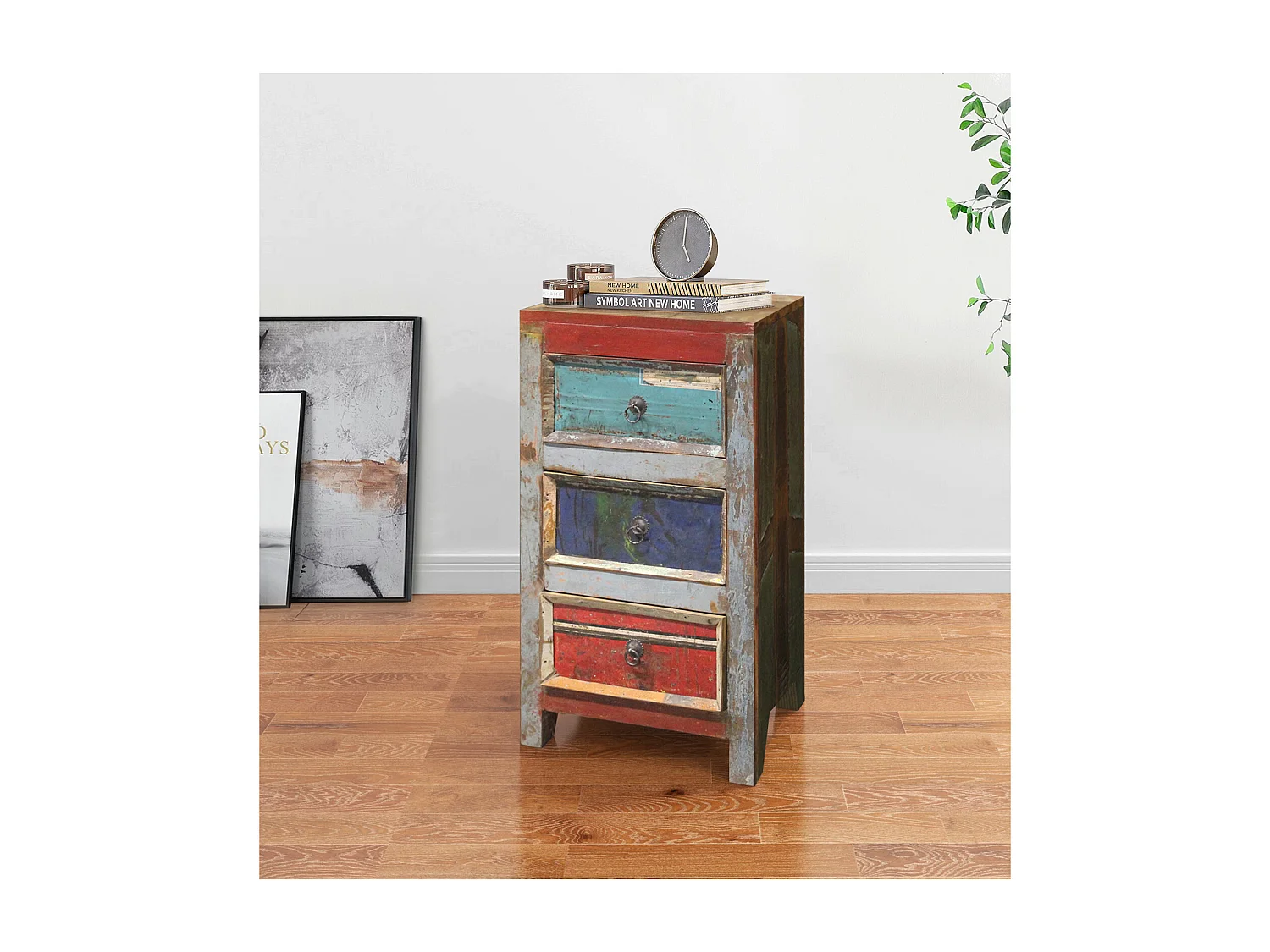 Commode Montreal 3 Tiroirs Brun