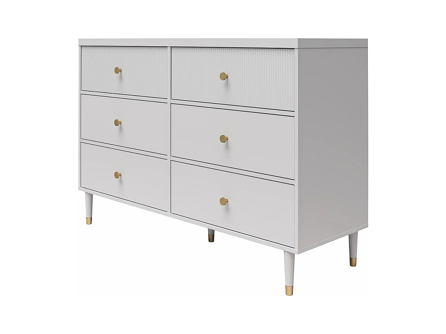 Elizabeth Kommode mit 6 Schubladen. Taubengrau