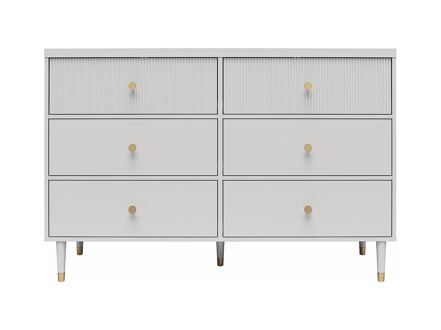 Elizabeth Kommode mit 6 Schubladen. Taubengrau