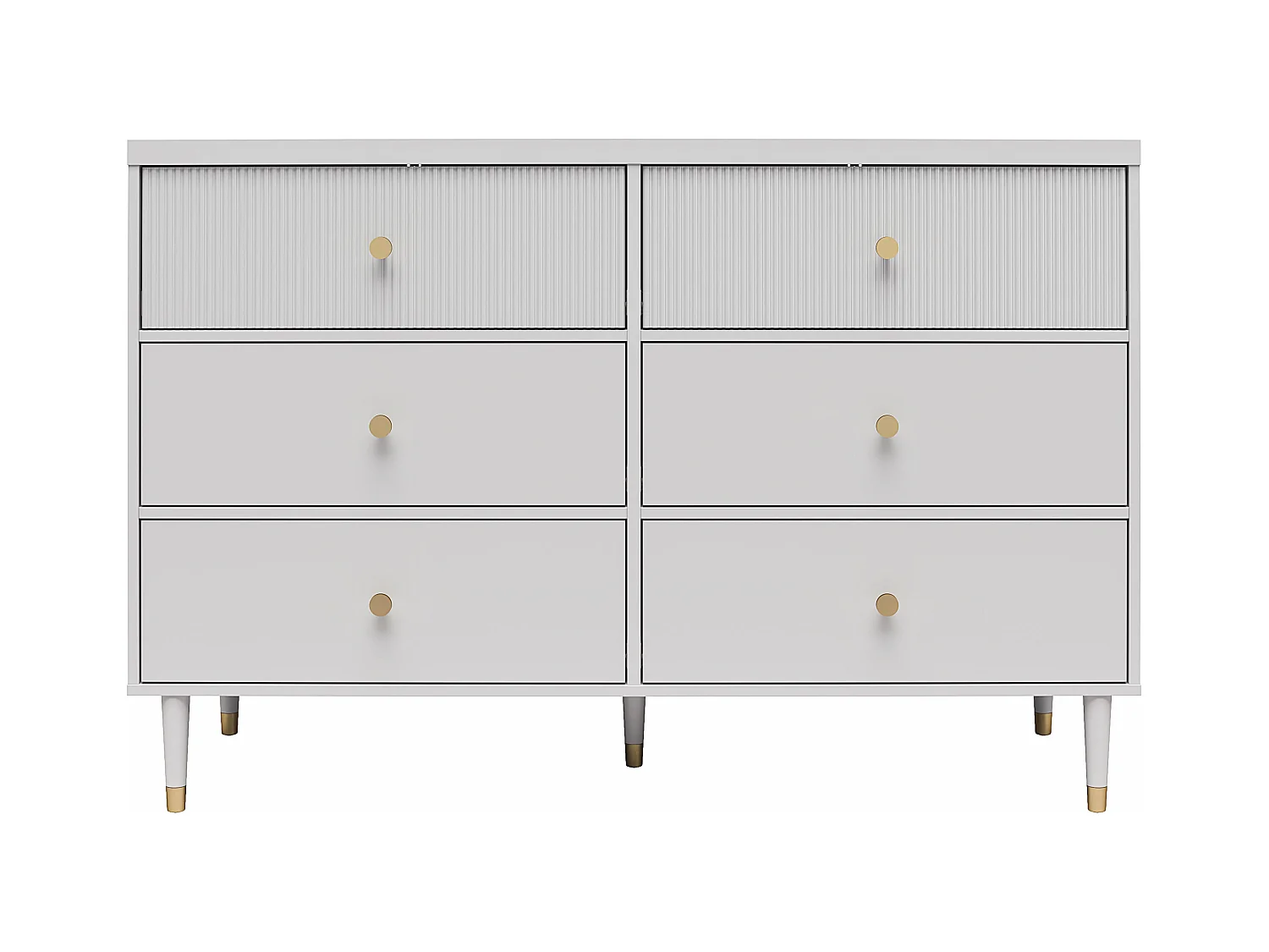 Elizabeth Kommode mit 6 Schubladen. Taubengrau