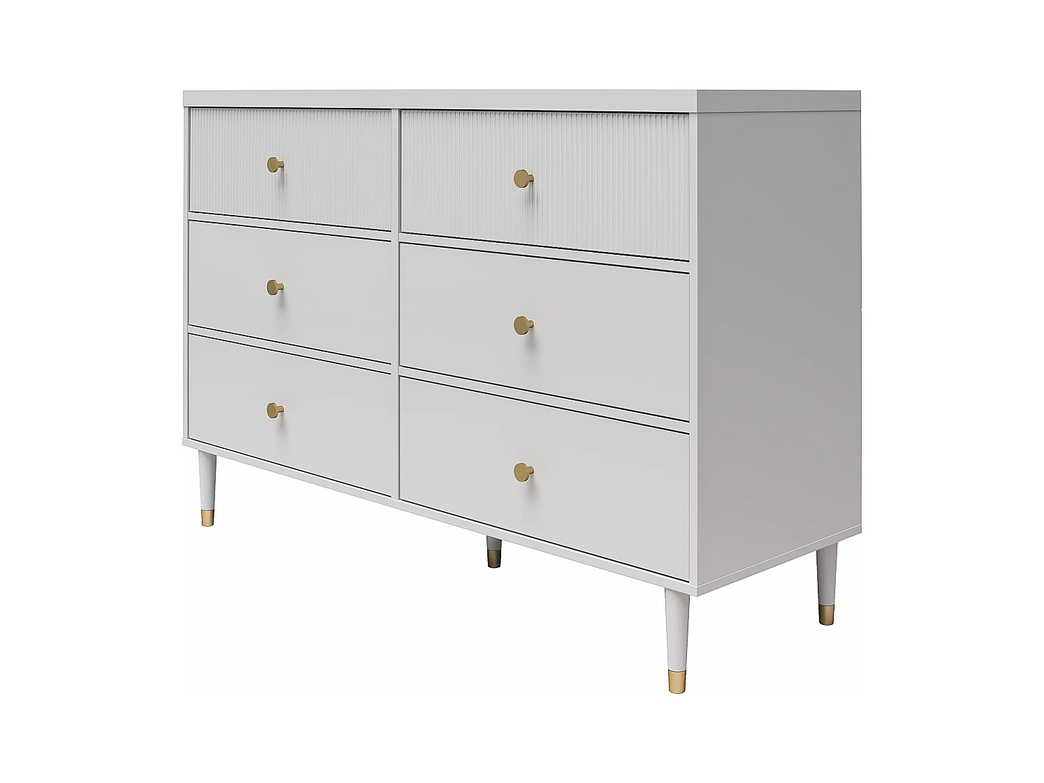 Elizabeth Kommode mit 6 Schubladen. Taubengrau