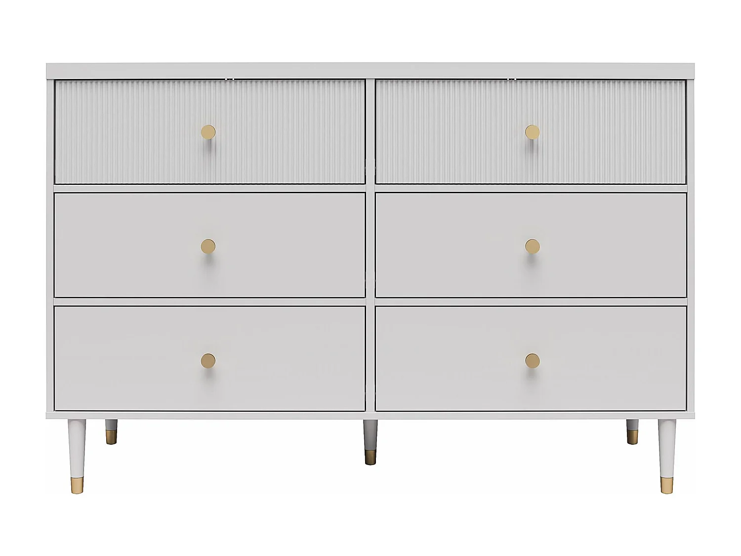 Elizabeth | Sideboard with 3+3 drawers in light grey