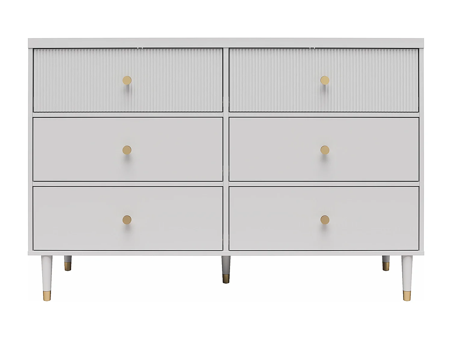 Elizabeth | Sideboard with 3+3 drawers in light grey