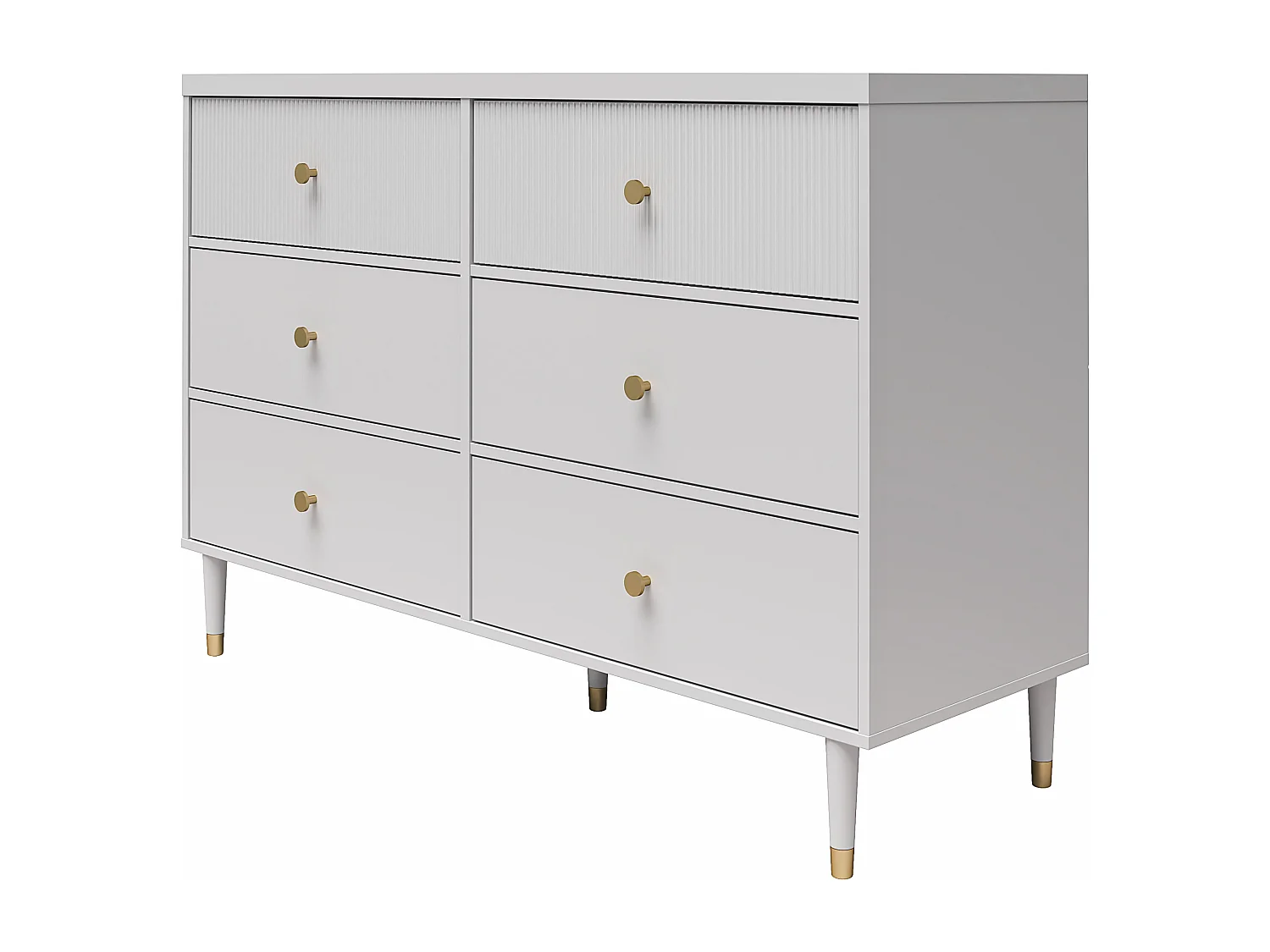 Elizabeth | Sideboard with 3+3 drawers in light grey