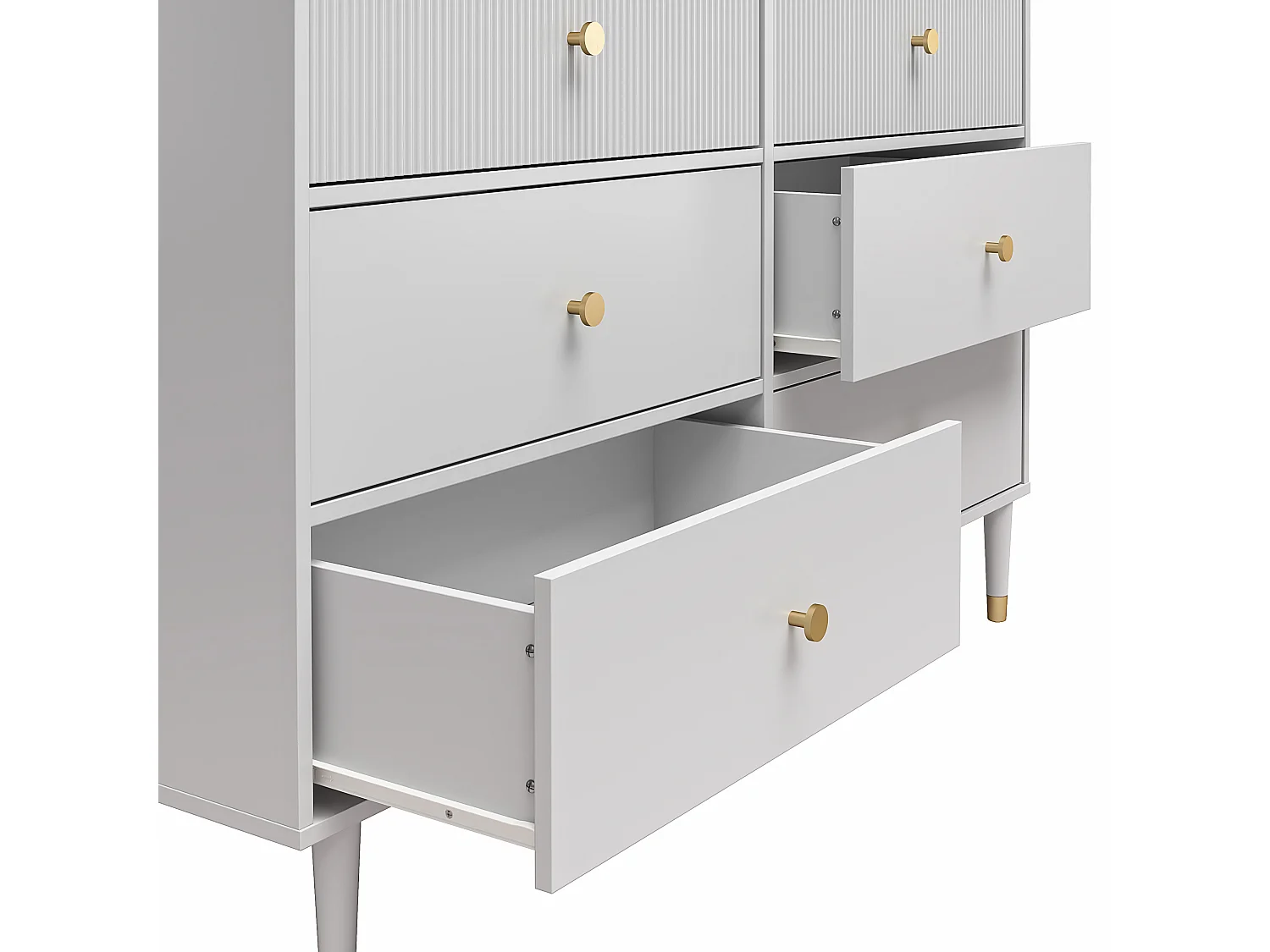 Elizabeth | Sideboard with 3+3 drawers in light grey