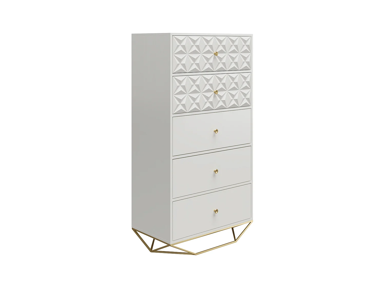 Blair Kommode mit 5 Schubladen. Weiß