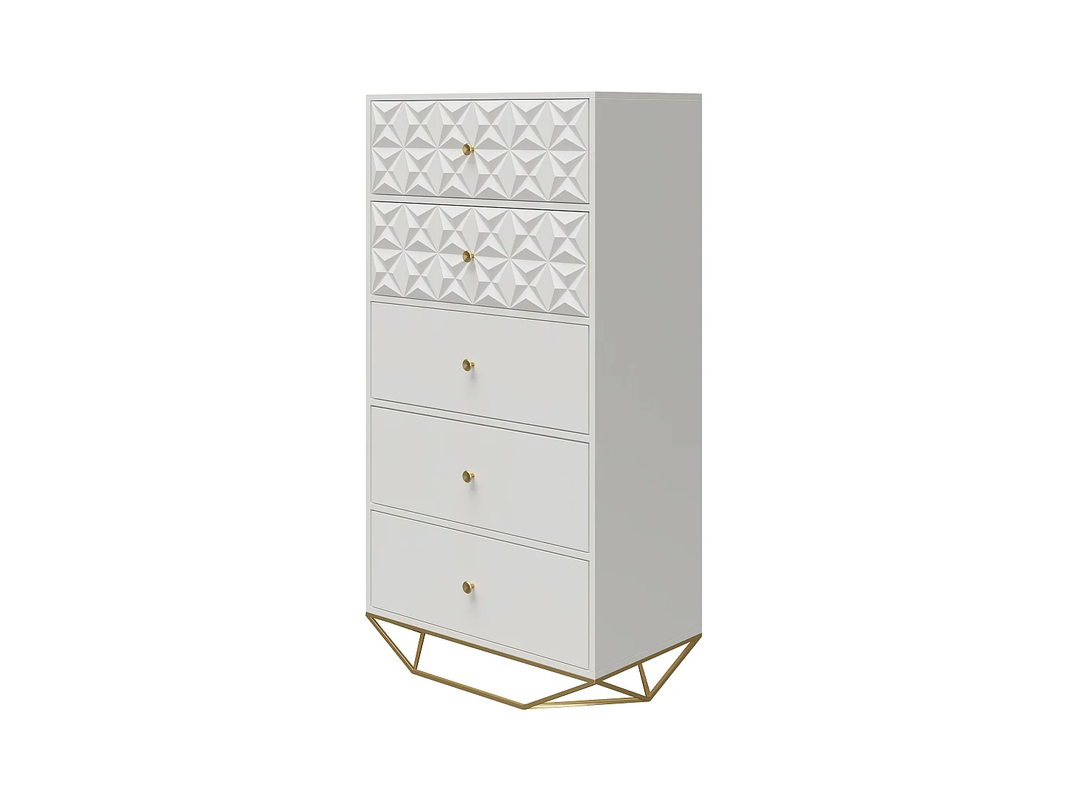 Blair Kommode mit 5 Schubladen. Weiß