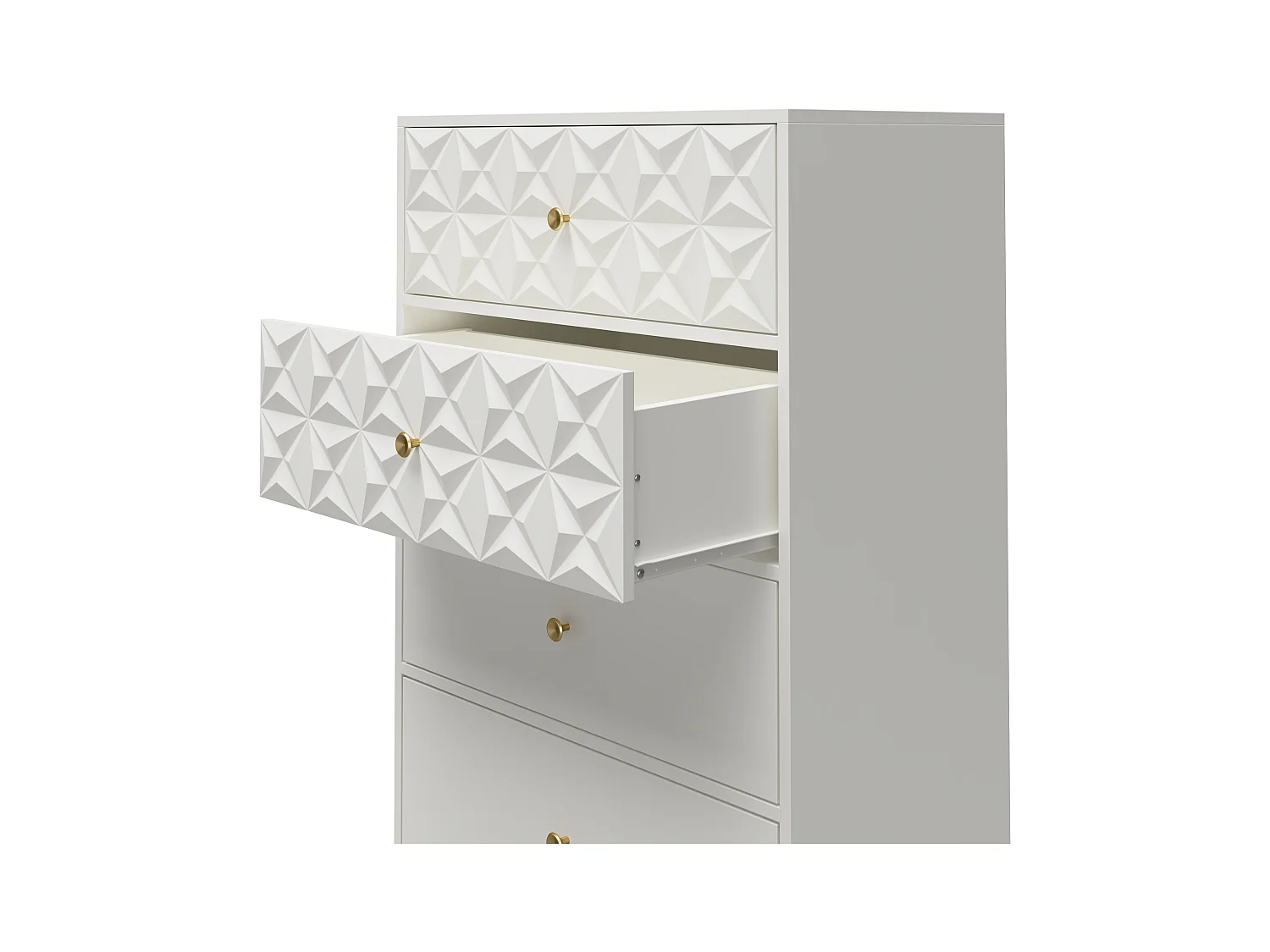 Blair Kommode mit 5 Schubladen. Weiß