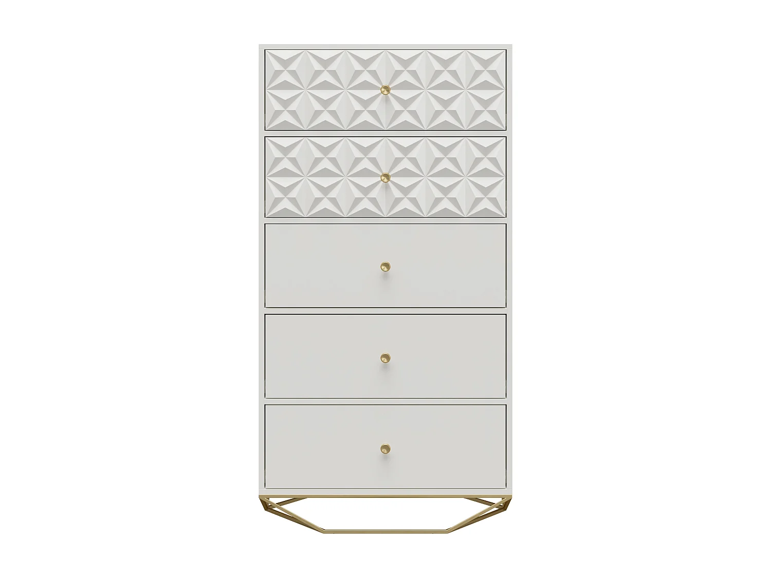 Blair Kommode mit 5 Schubladen. Weiß