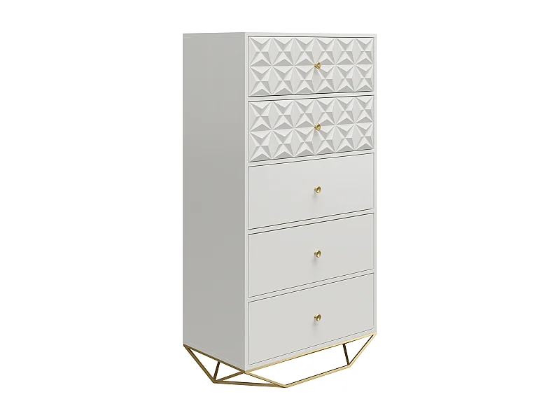 Blair Kommode mit 5 Schubladen. Weiß