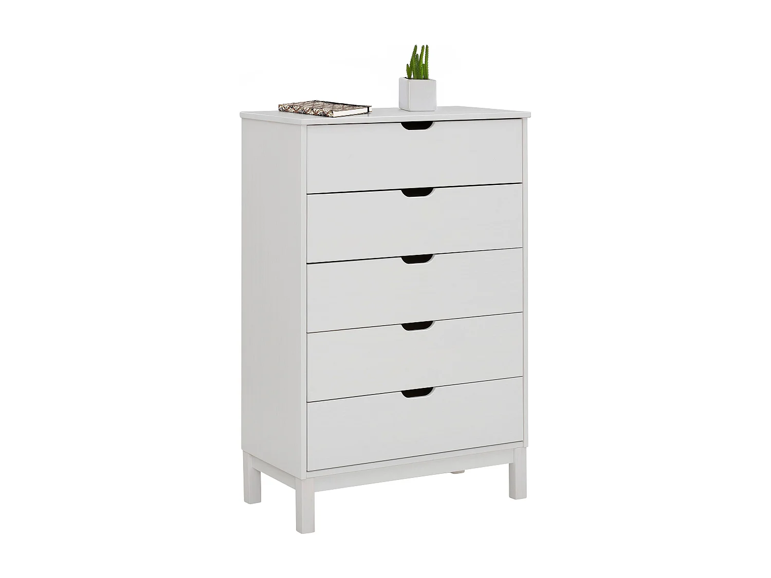 Post | Chest 5 Drawers White