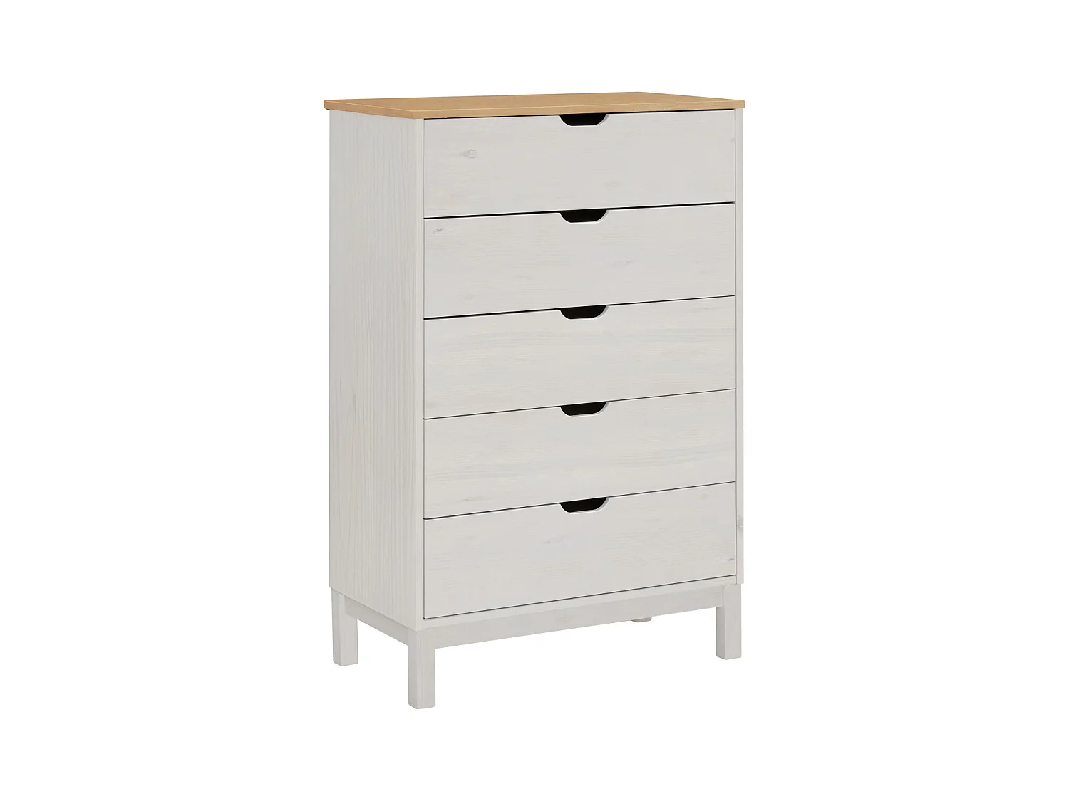 Post Commode 5 Tiroirs WhiteSt