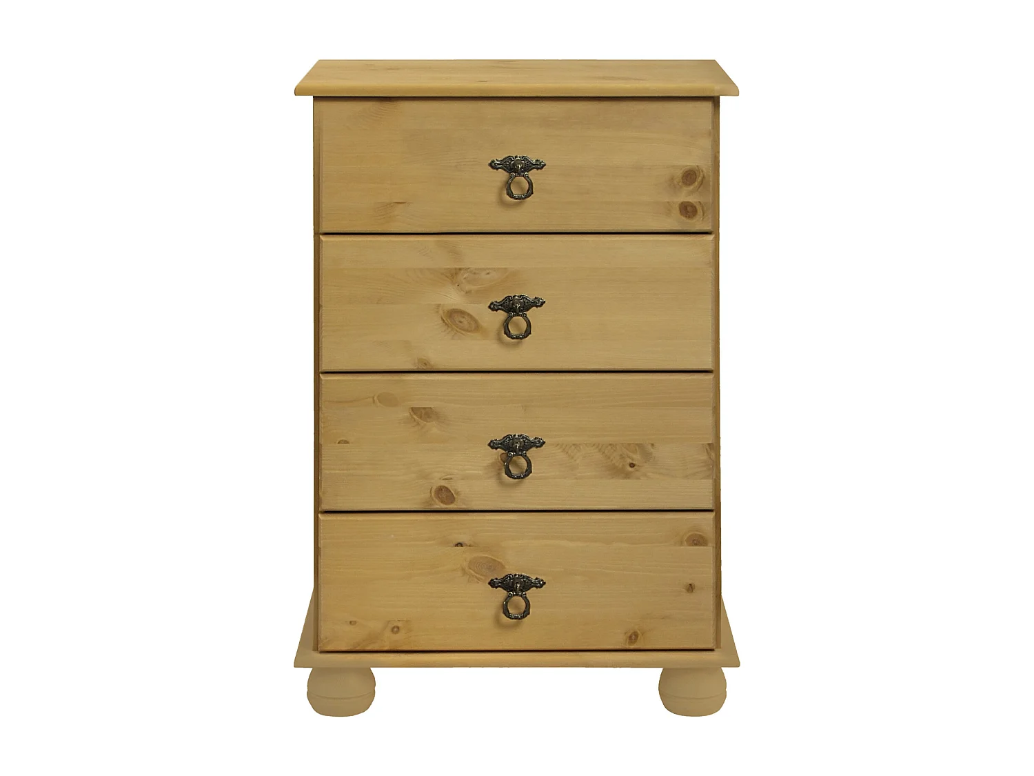 Finca-Commode van 4 laden in gebeitst gewaxt dennenhout