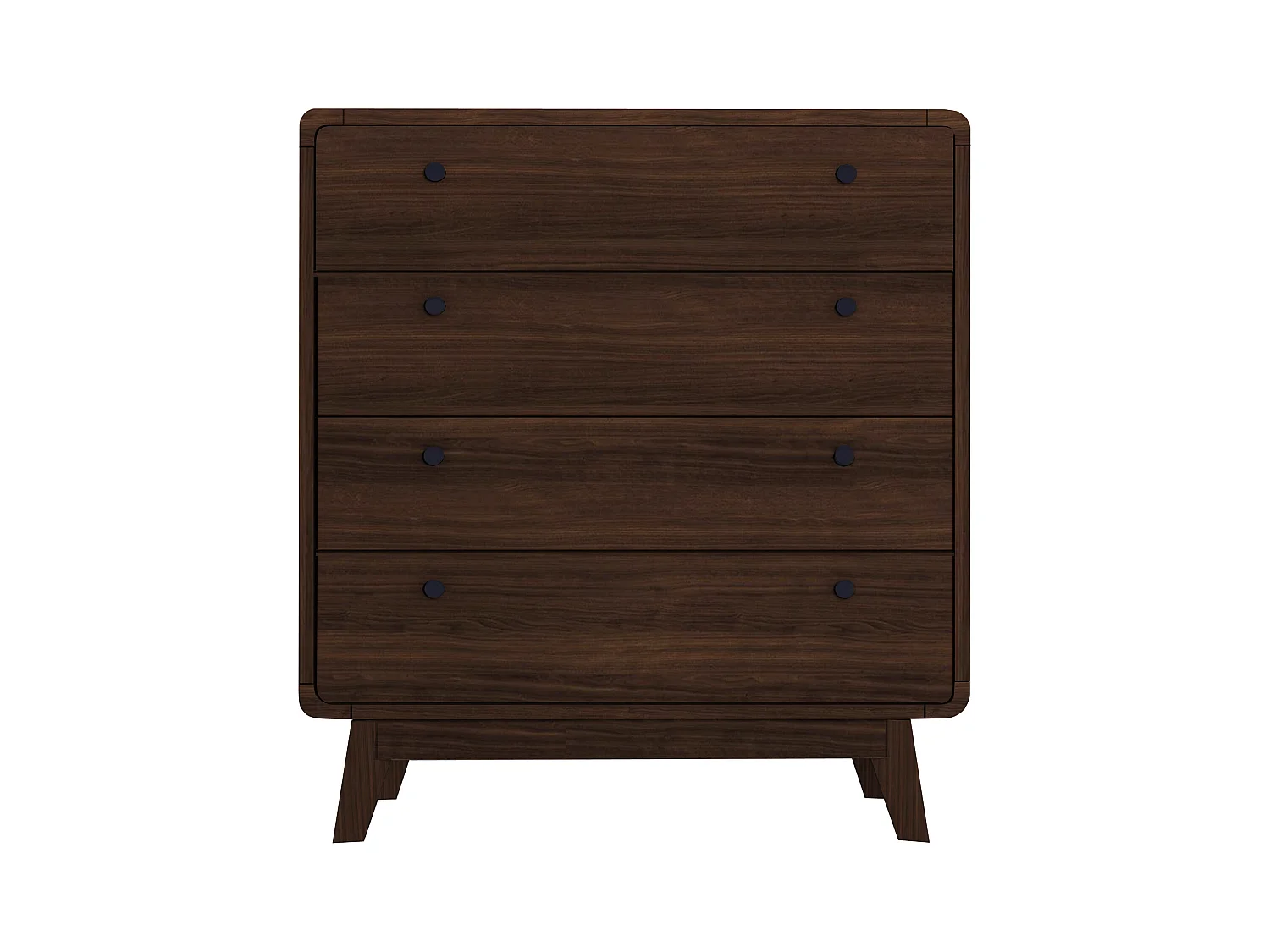 Cassie | Commode avec 4 tiroirs en mélaminé marron