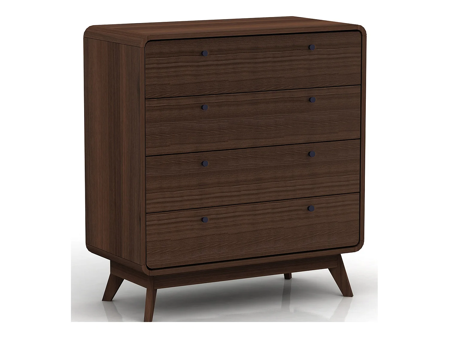 Cassie | Commode avec 4 tiroirs en mélaminé marron