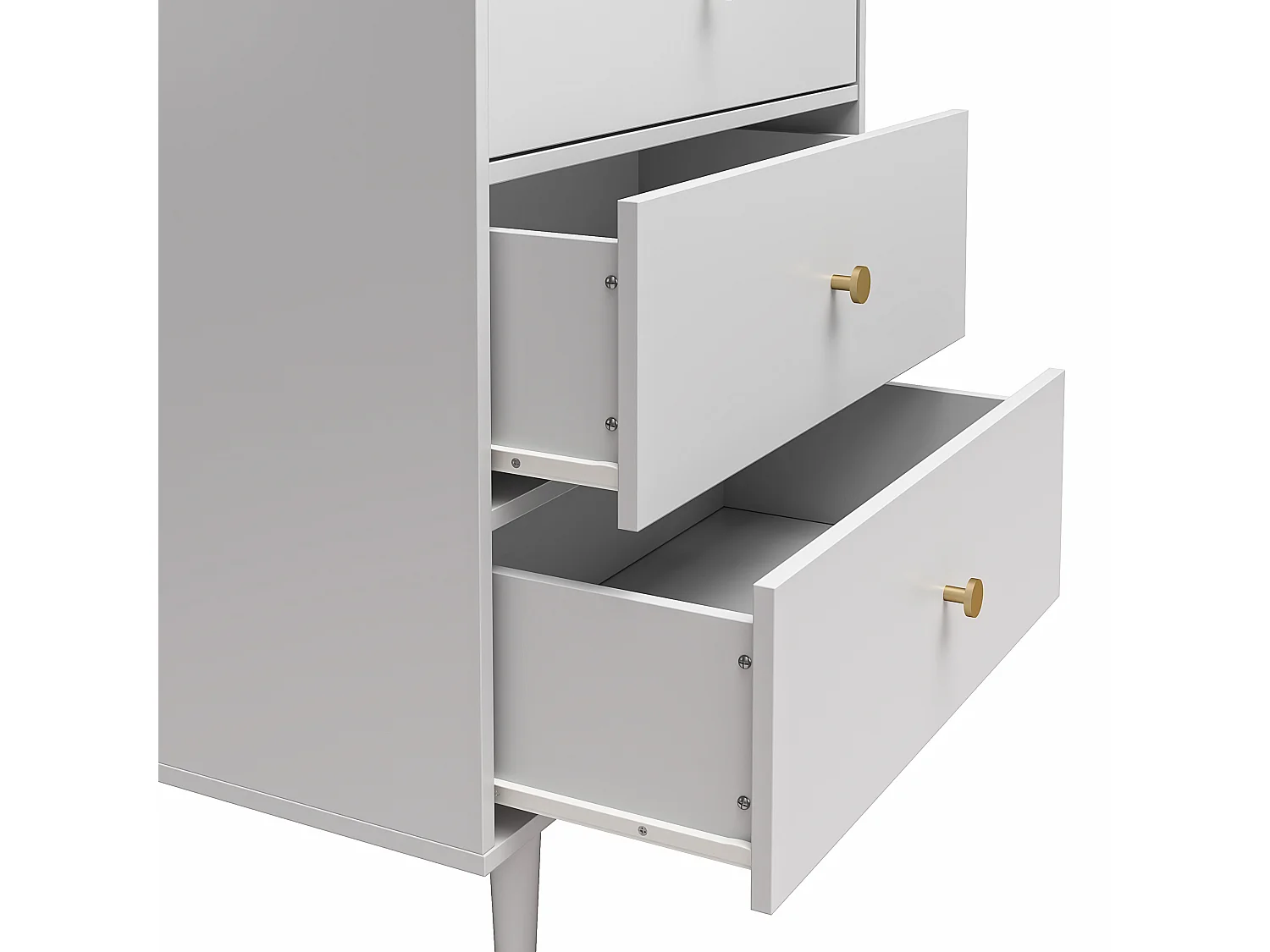 Commode à 5 tiroirs Elizabeth. Gris tourterelle