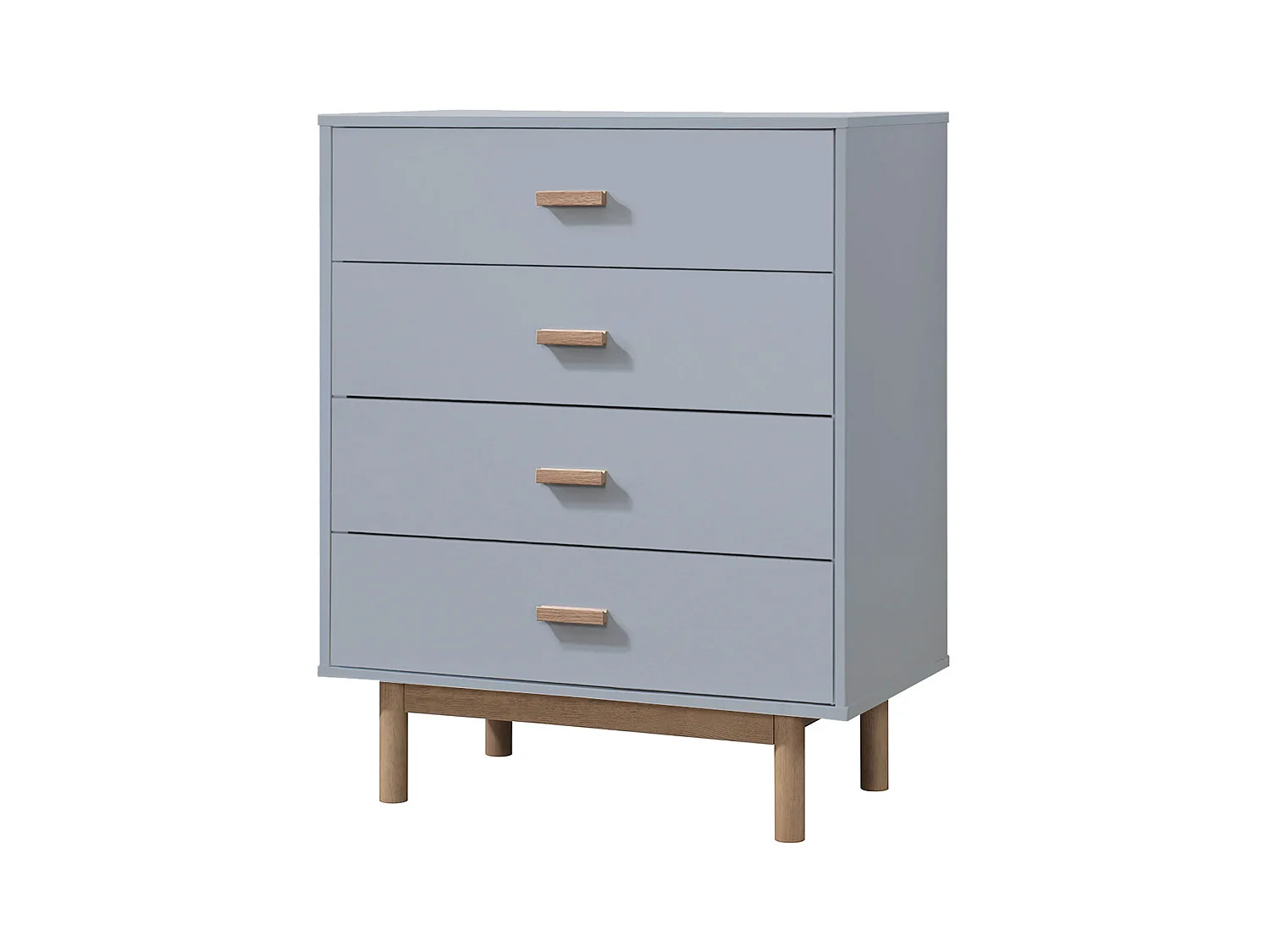 Melanie | Commode à 4 tiroirs en mélaminé chêne gris