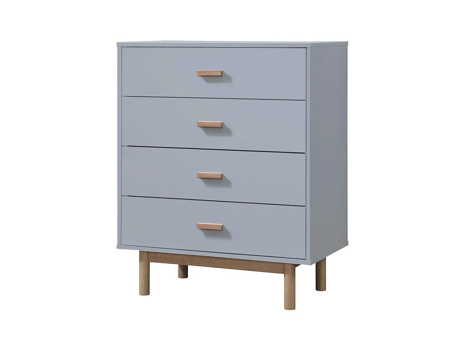 Melanie | Commode à 4 tiroirs en mélaminé chêne gris