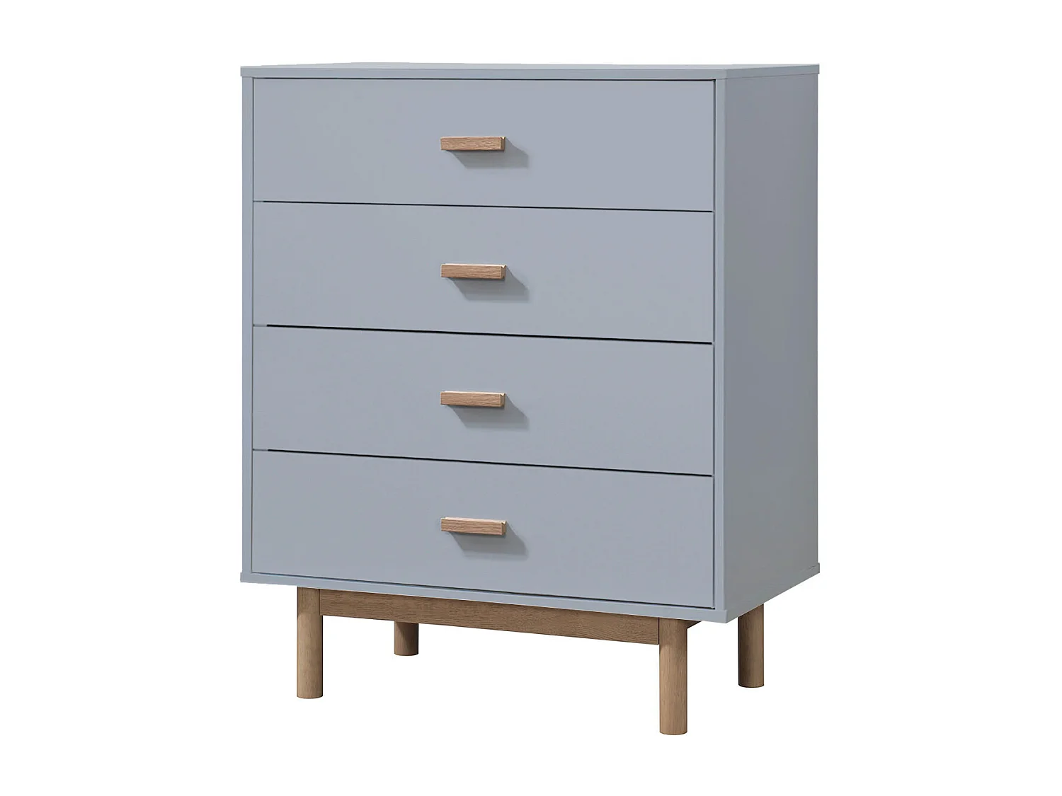 Melanie | Commode à 4 tiroirs en mélaminé chêne gris