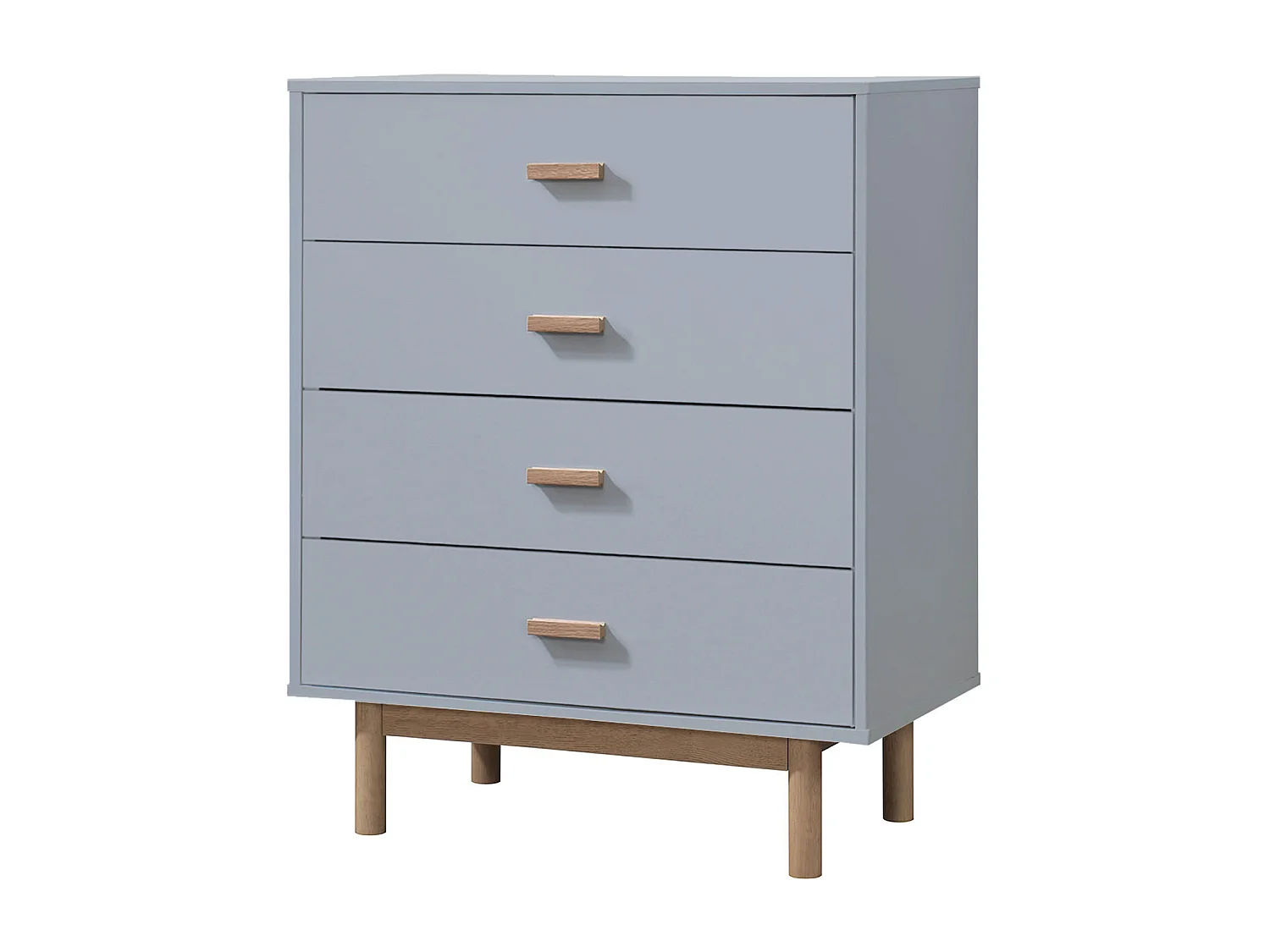 Melanie | Commode à 4 tiroirs en mélaminé chêne gris