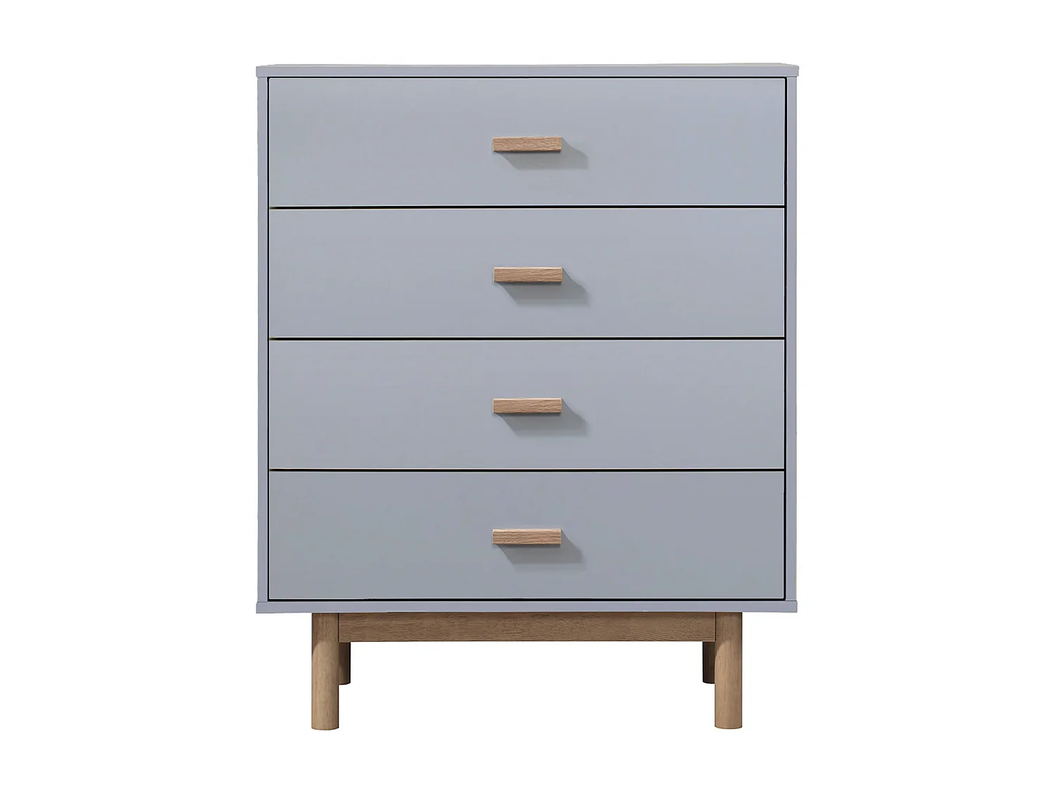 Melanie | Commode à 4 tiroirs en mélaminé chêne gris