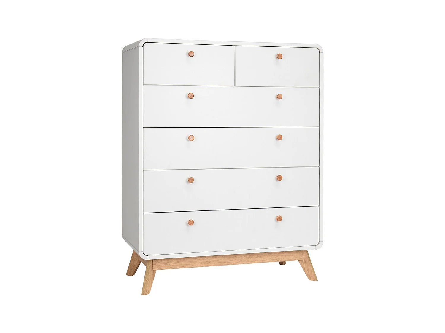Cassie | Commode avec 4+2 tiroirs en effet chêne blanc