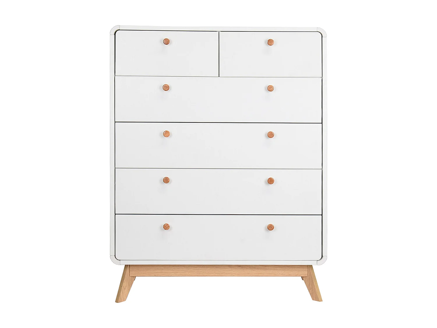 Cassie | Commode avec 4+2 tiroirs en effet chêne blanc