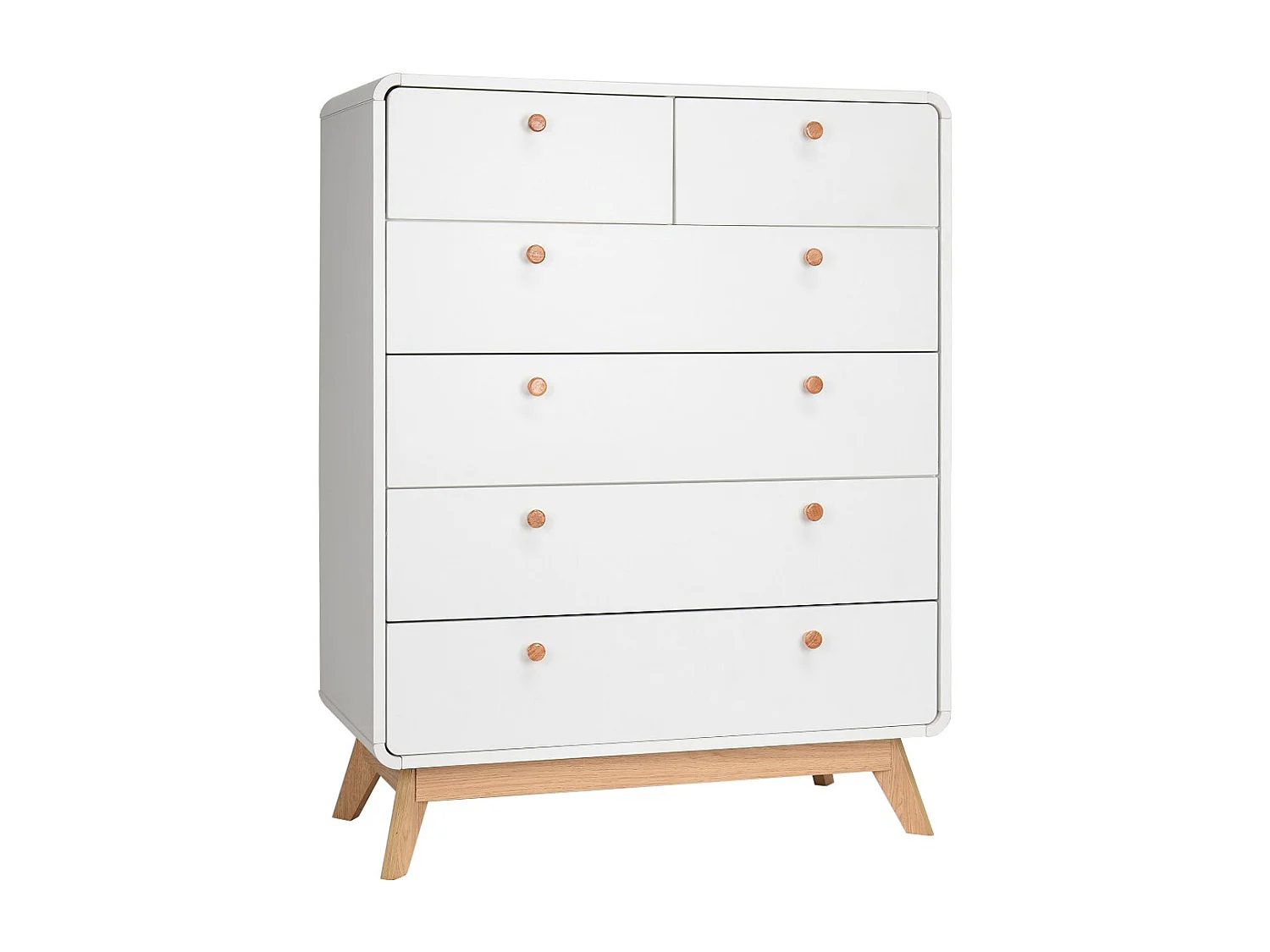 Cassie | Commode avec 4+2 tiroirs en effet chêne blanc