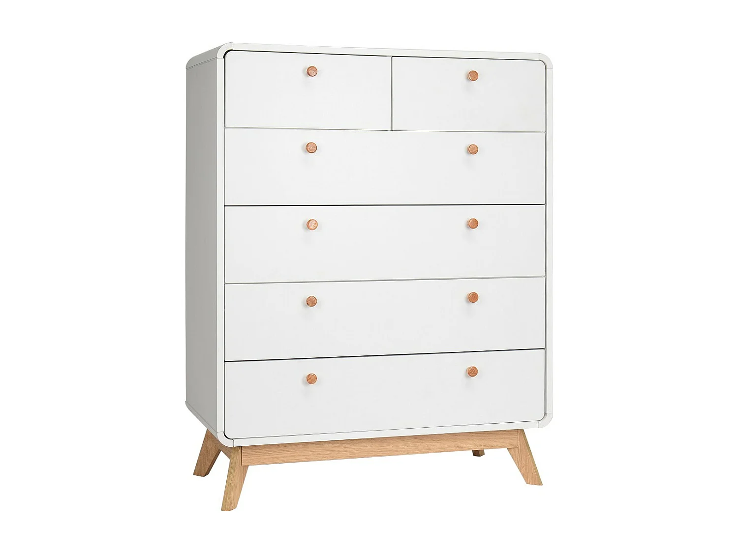 Cassie | Commode avec 4+2 tiroirs en effet chêne blanc