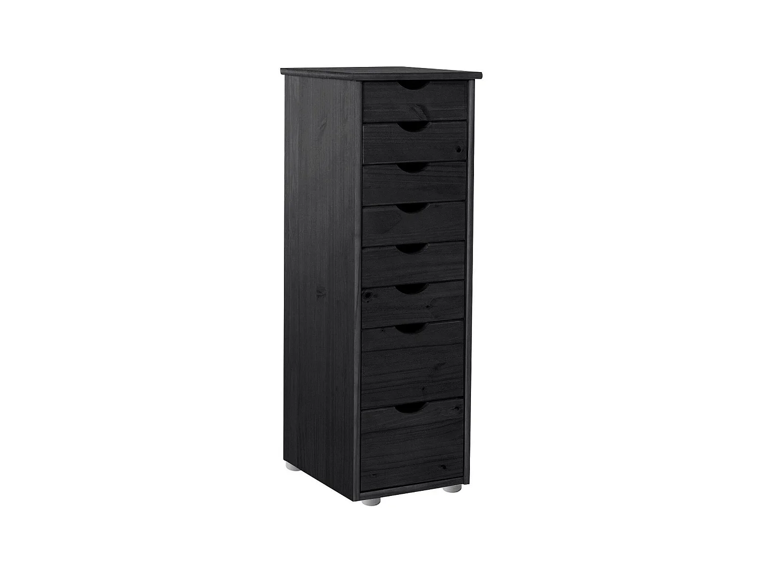 Gava Commode 8 Tiroirs Noir