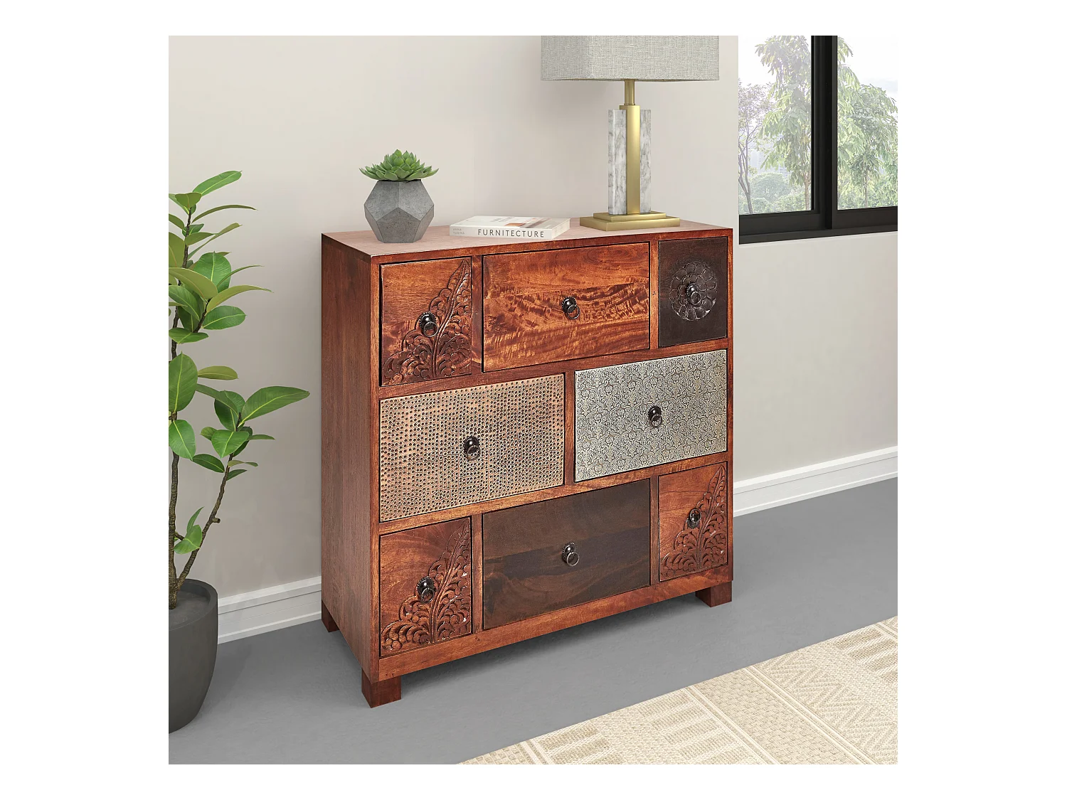 Mahar Cassettiera 8 Cassetti MarroneMulti