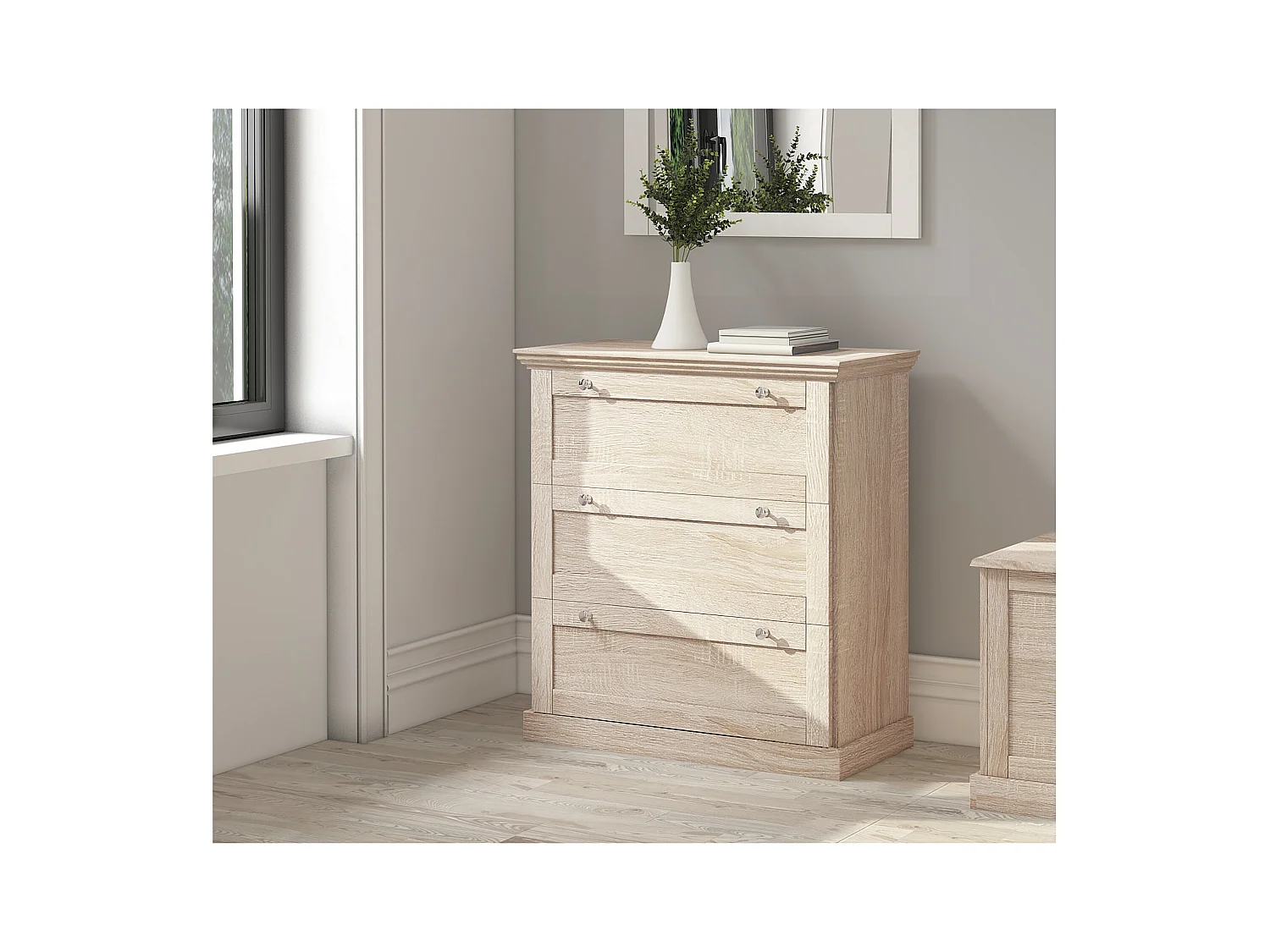 Binz-Commode 3 Laden Eiken 3 Deuren